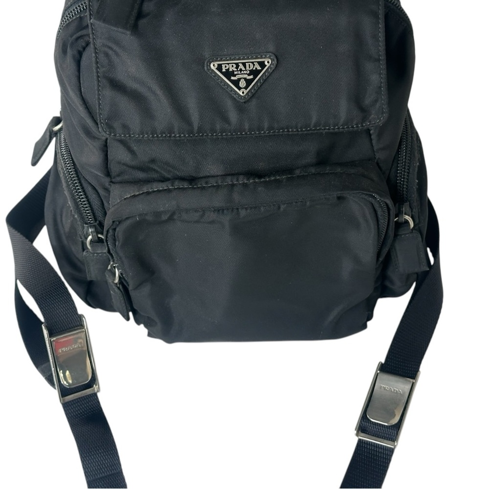 Vintage PRADA Zaino Mini Backpack B5915 Nylon Backpack Triangle Logo Rare Prada - Picture 5 of 15
